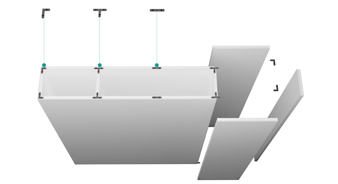 連接件(jiàn)組裝展牆展示