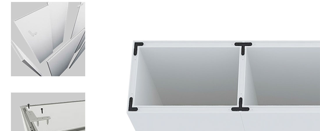 可(kě)拆卸式移動展牆拼接示意