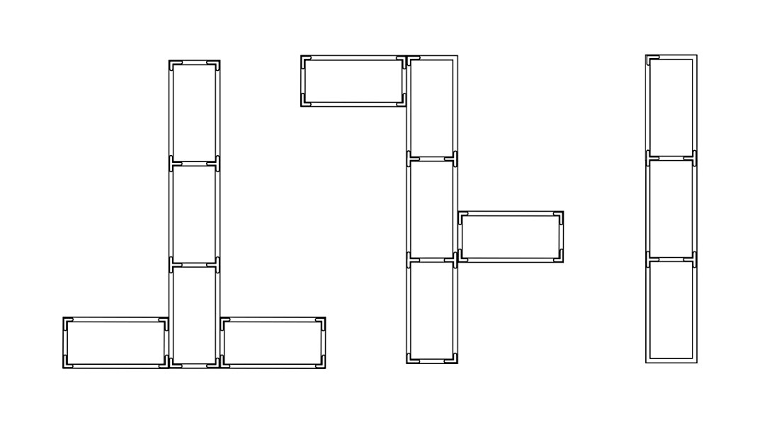 模塊化(huà)移動展牆形态示意