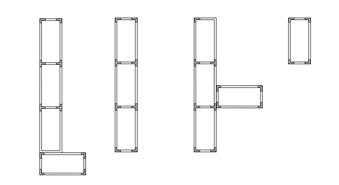 模塊化(huà)移動展牆形态示意