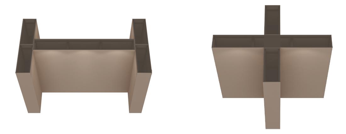 展牆組合拼接示意