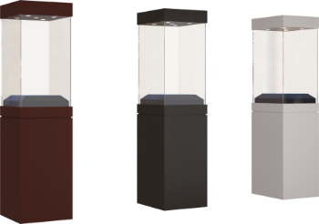 模塊化(huà)組裝獨立展櫃,底部安裝支撐腳，萬向輪，移動便攜